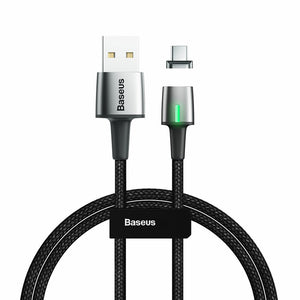 Baseus 1M 2.4A CALXC-A01 Zinc Magnetic USB Charging Cable for Micro Black