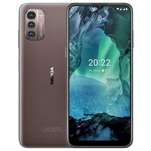 Nokia G21 4G Dual Sim 128GB 6.5″ Screen  Performance	Unisoc T606 Camera	50 MP + 2 MP + 2 MP Display Size	6.5 Inches (16.51 cm) Battery	5050mAh Li-Po with Fast Charging Storage	64GB, 128 GB Memory	3GB, 4GB RAM