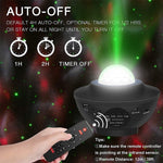 LED Night Light Star Projector with Bluetooth Music Player Black