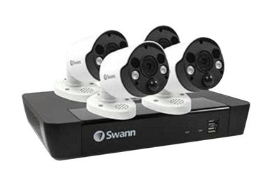 Swann 8CH 4K NVR Kit with 4 x 4K PIR Spotlight Bullet Cameras